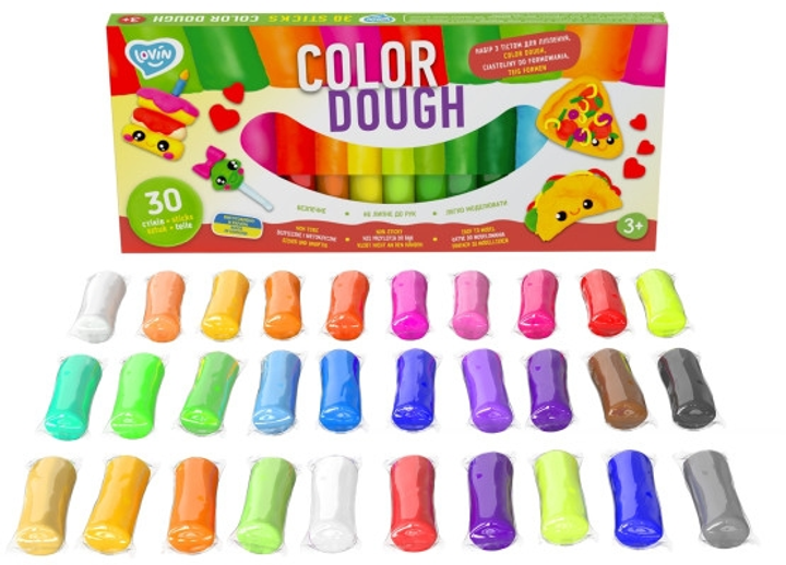 Набір для ліплення з тістом "Color Dough" ТМ Lovin, 30 стіків, 41205 2