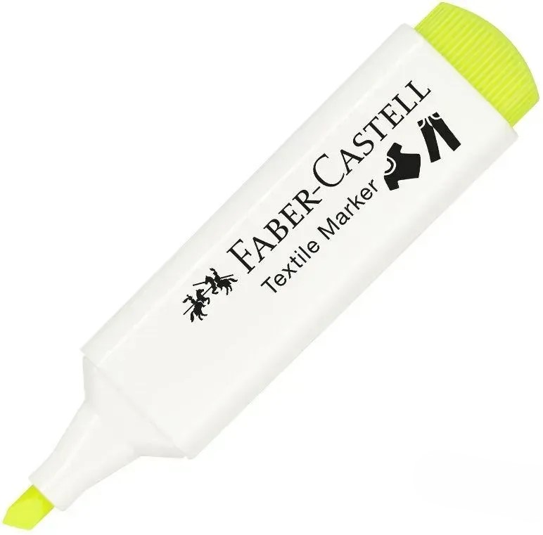 Маркер для тканини, NEON жовтий, 159528 Faber-Castell