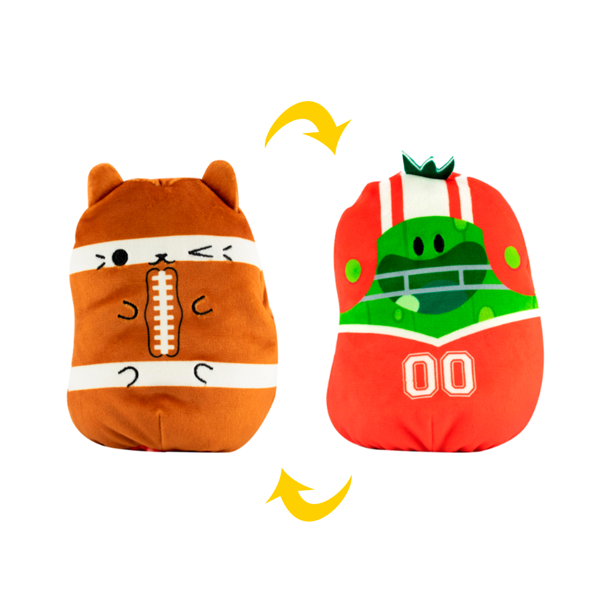 Мягкая игрушка Cats Vs Pickles 2 в 1 – Котик и Огурец Спортсмены, CVP2200-3
