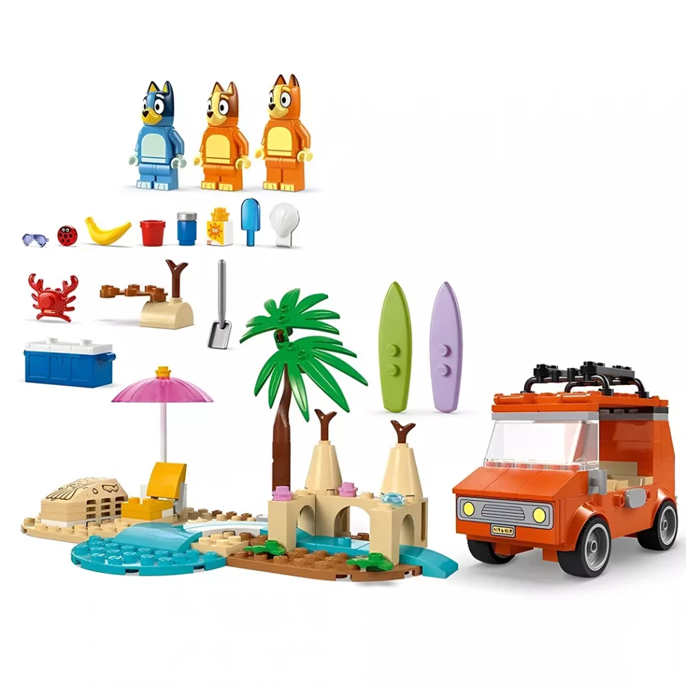 Конструктор Lego Bluey "Пляж и семейная поездка на автомобиле Блуи", 11202 8