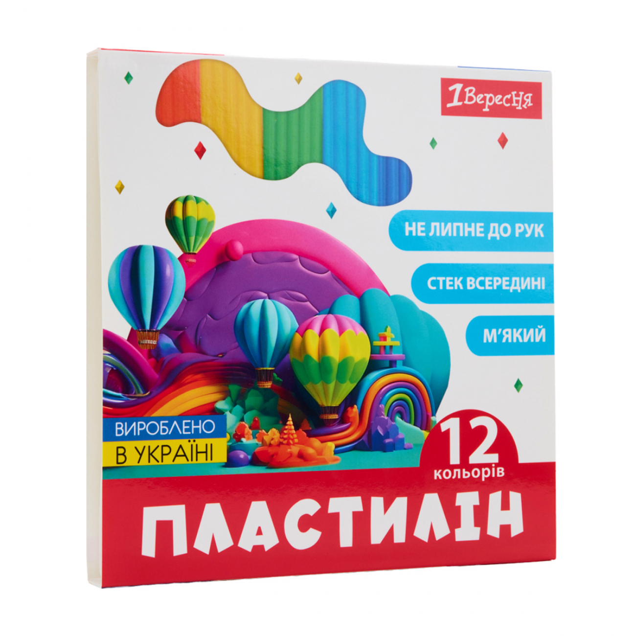 Пластилін 1Вересня, 12 кол., 240 г "Classic", 540671