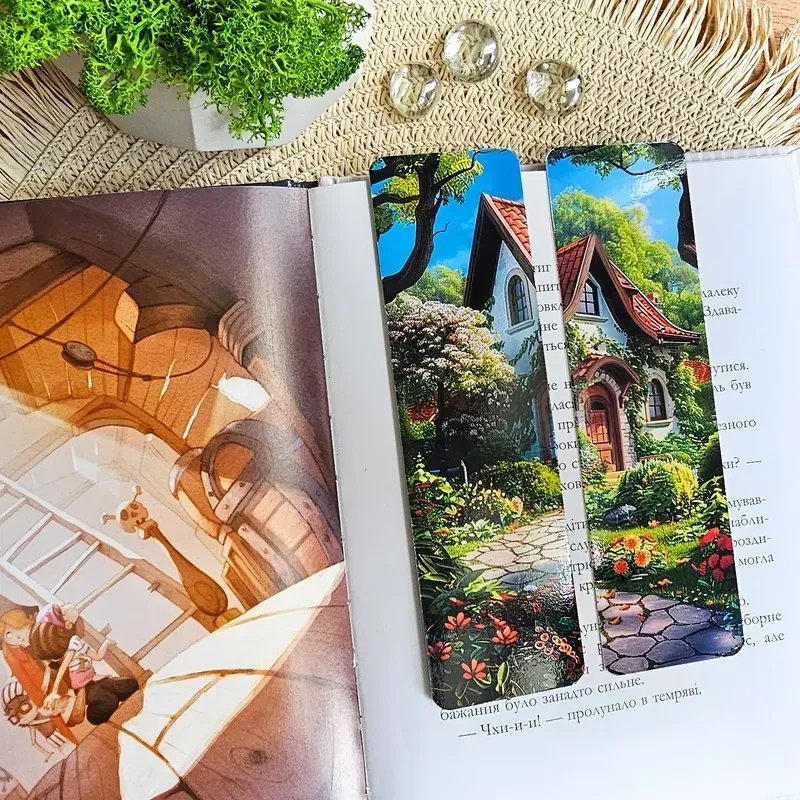Закладка для книг MriyTaDiy, "Дім серед квітів", art bm-47