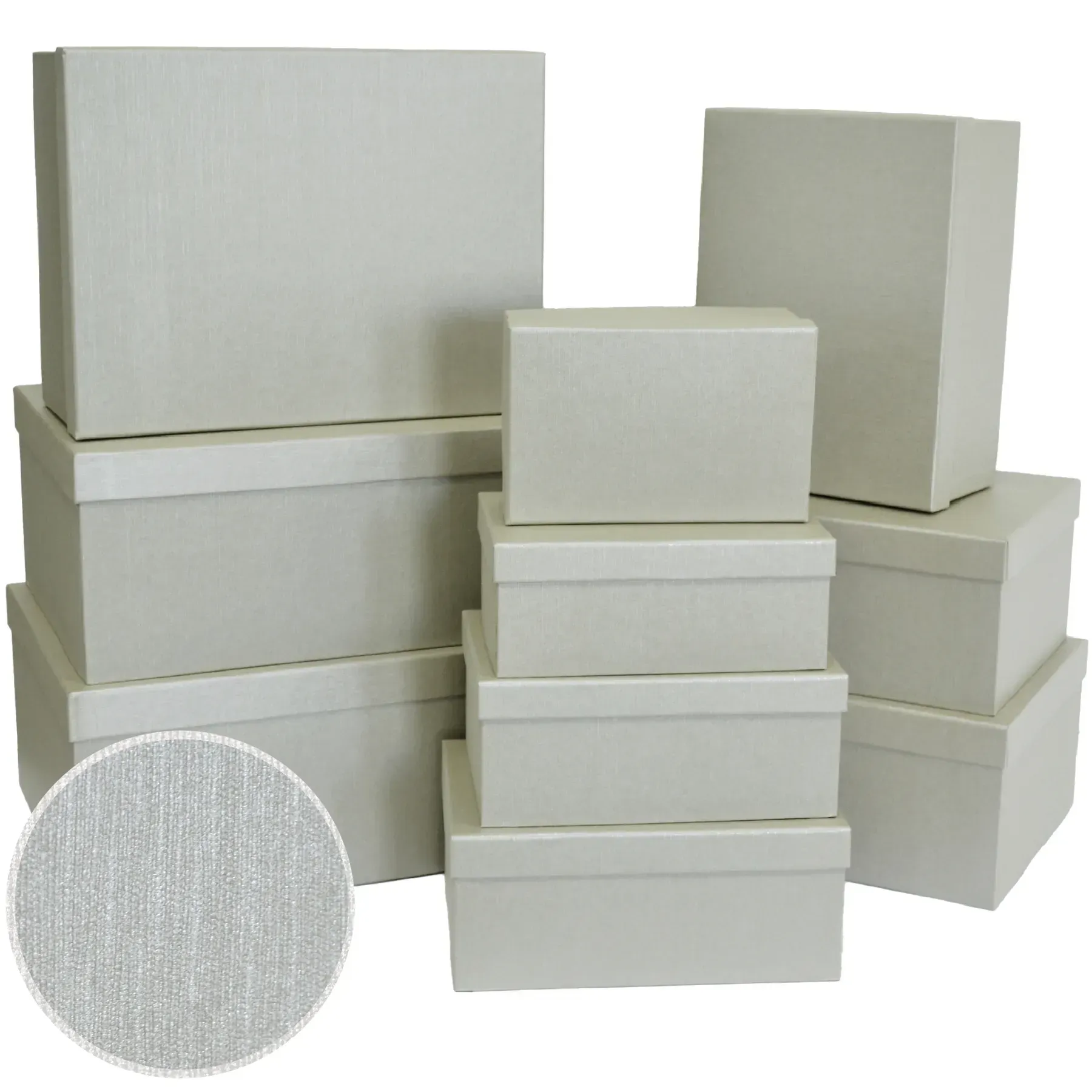 Подарункова коробка прямокутна, світло-сіра "Pure Linen", 33*25,5*14,5 см, 1110200308 1