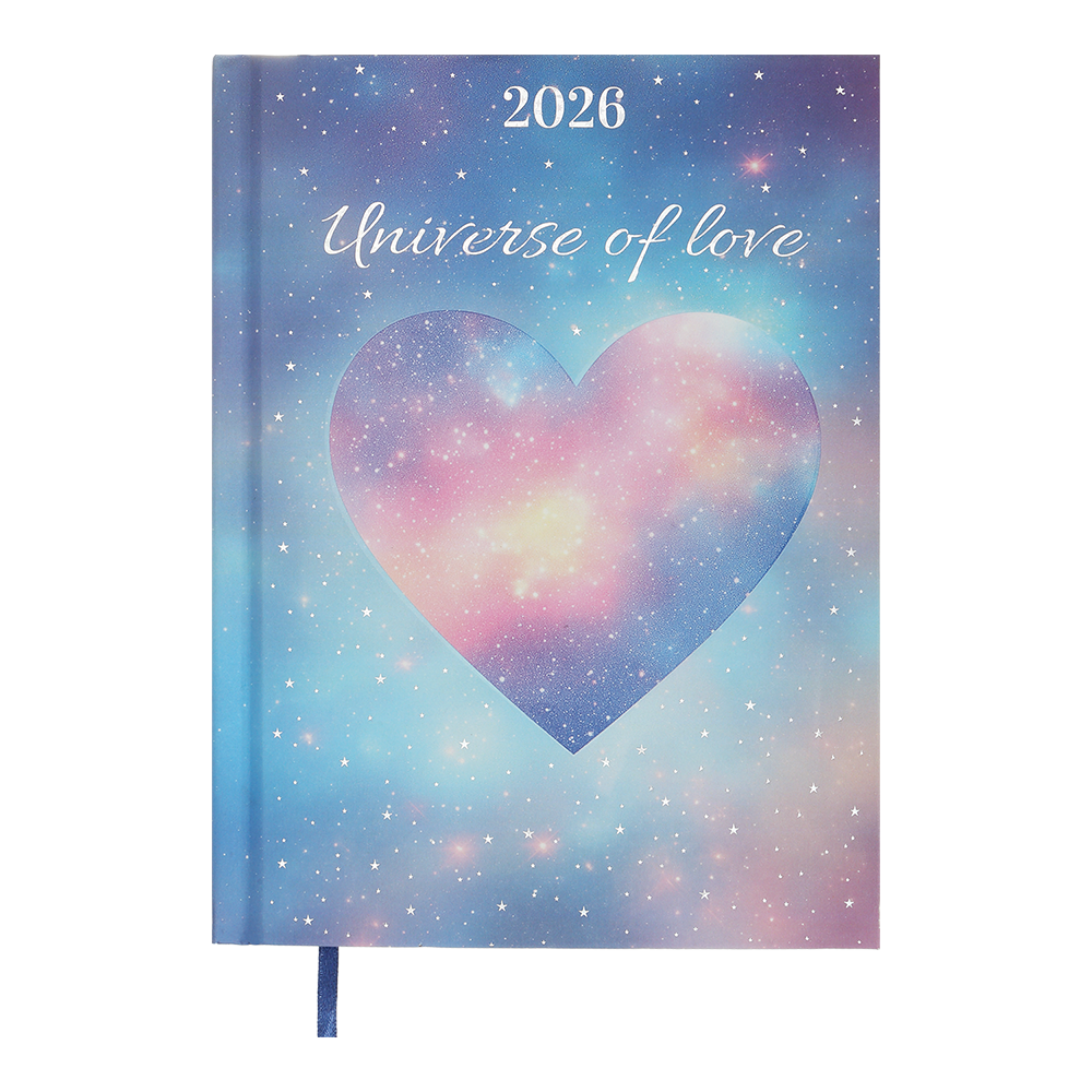 Дневник датированный A5, 2026 полиграфический Romantic, бирюзовый, BM.2170-06