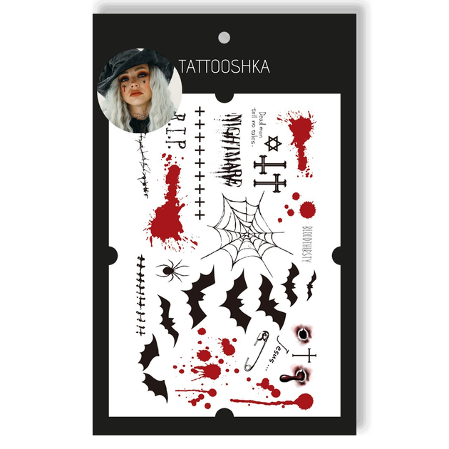 Тату набор "20 дизайнов Helloween"