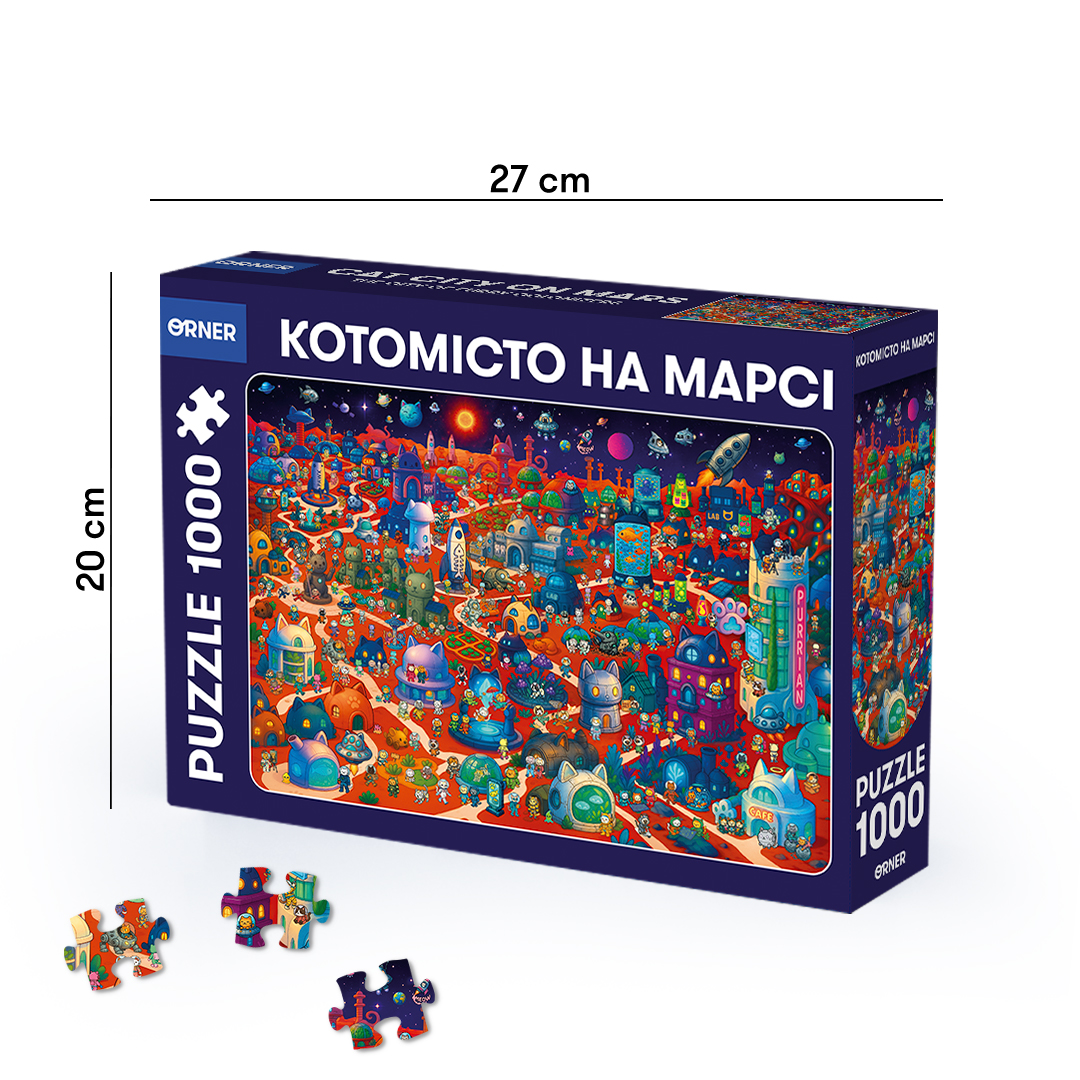 Пазли "Котомісто на Марсі", 1000 елементів, orner-3066 1