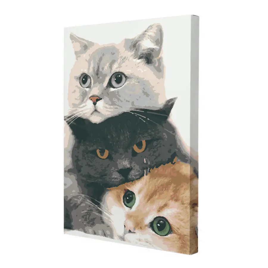 Набір для розпису за номерами "Муркотуни" 40*28 см, RB-0172, ТМ "RIVIERA BLANCA" 1