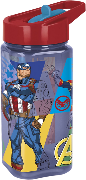 Пляшка квадратна дитяча для напоїв 510 мл "Avengers seven wonders", 80114
