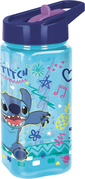 Пляшка квадратна дитяча для напоїв 510 мл "Stitch drawing", 75014