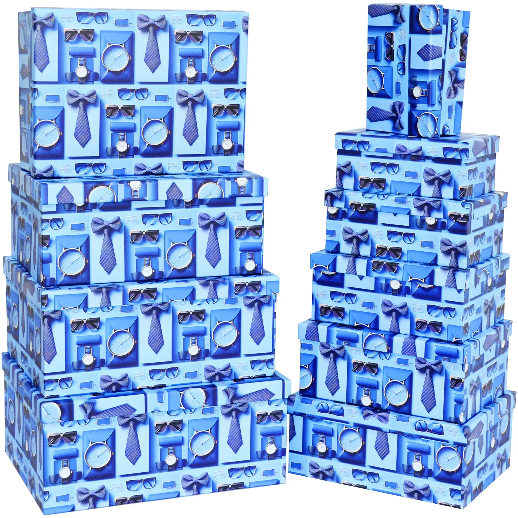 Подарункова коробка прямокутна, "For men" блакитна, 31*23*13,5 см, 1110284407