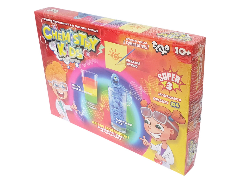 Набір для проведення дослідів "Chemistry Kids" економ укр. (8), CHK-02-01U,02U,03U,04U 2