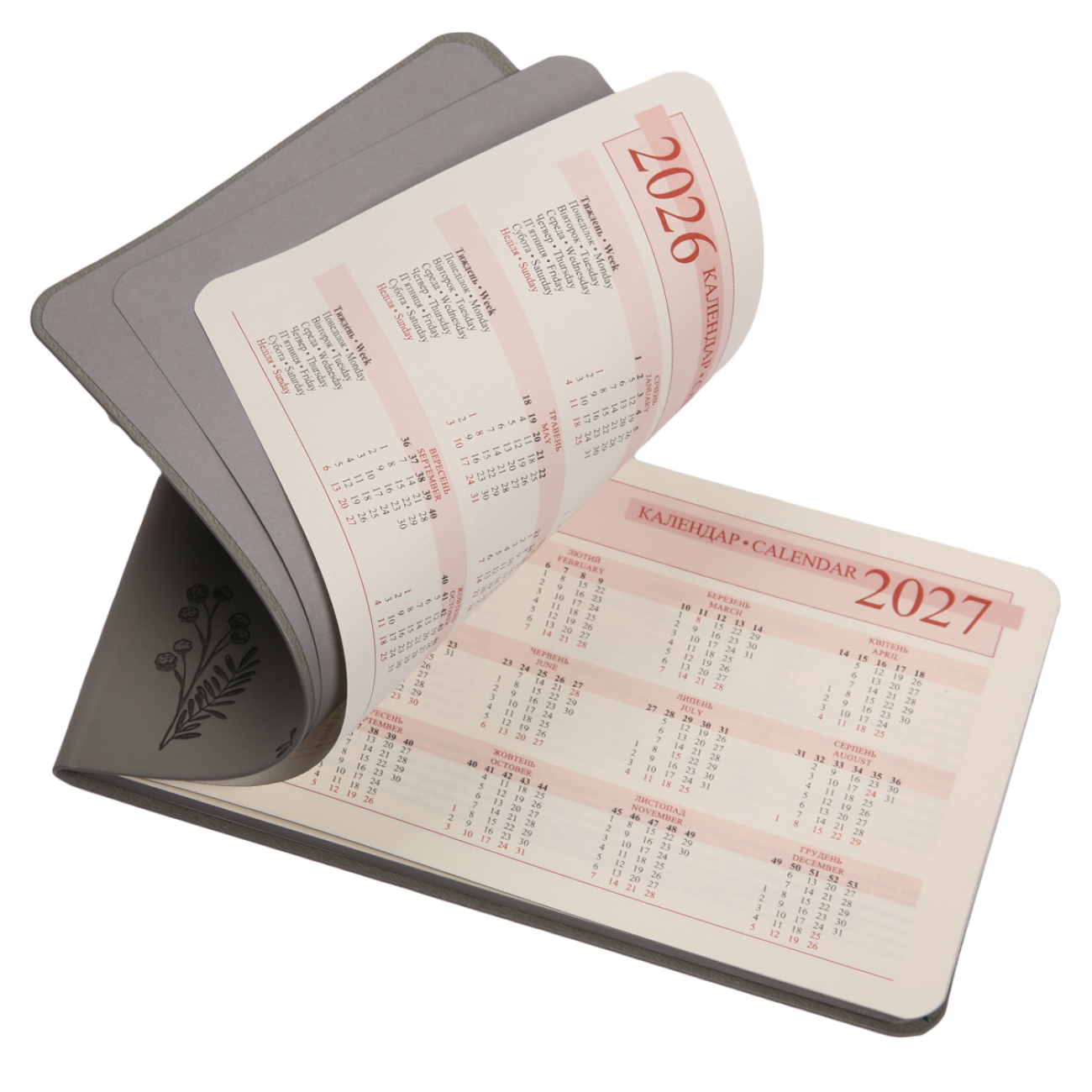 Еженедельник датированный 2026 "Fiore" 10*17 см, мягкий, 128 стр., 252715, Leo Planner 2