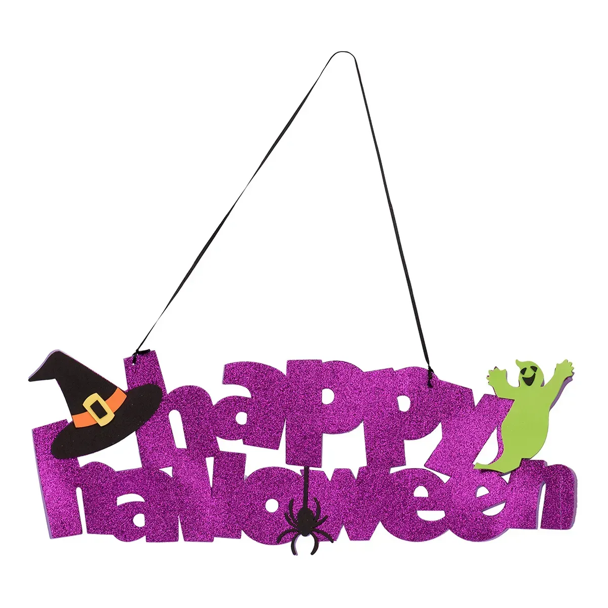 Декор Yes! Fun Хелловін "Happy Halloween", 61*20 см, ЕВА гліттер, 973705