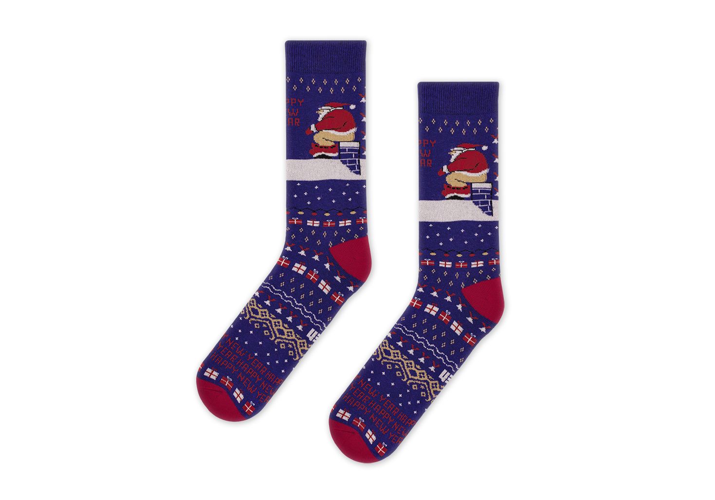 Шкарпетки махрові HNY Santa-poops, 40-45, CEH0391