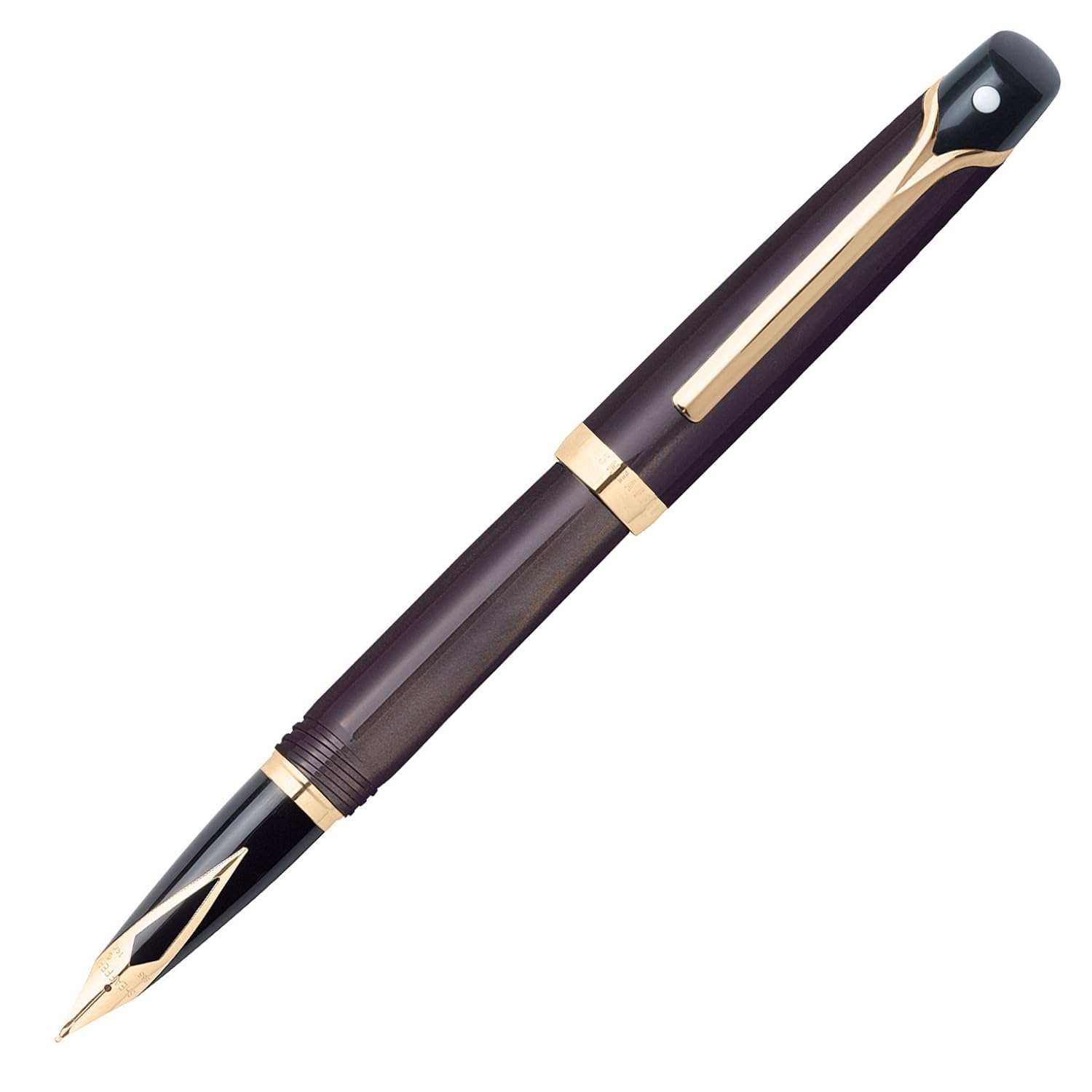Ручка VALOR Brown GT FP M, корич. лак з позол. перо, Sh935504 1