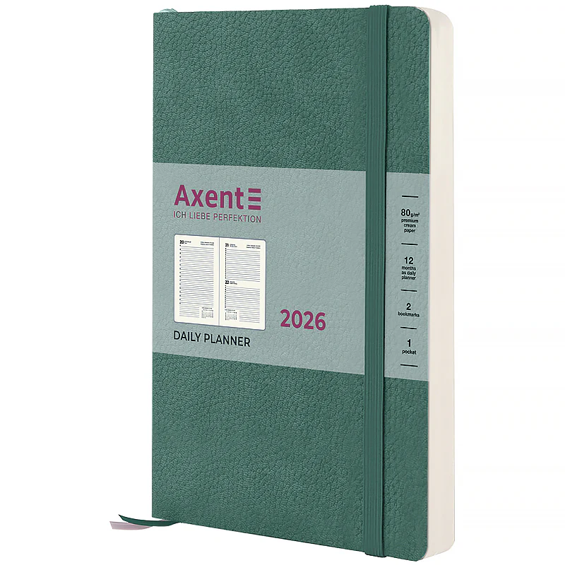 Щоденник 2026 Partner Soft Skin, 145*210, сіро-лазурний, 8810-26-48-A