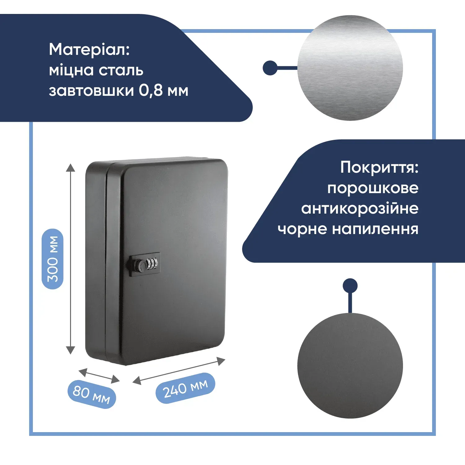 Бокс д/ключів (36) із брелоками чорний BM0411 5