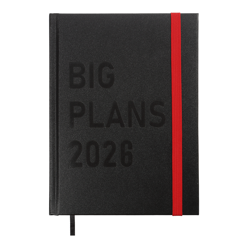 Дневник датированный A5, 2026 Plans, черный, BM.21122-01