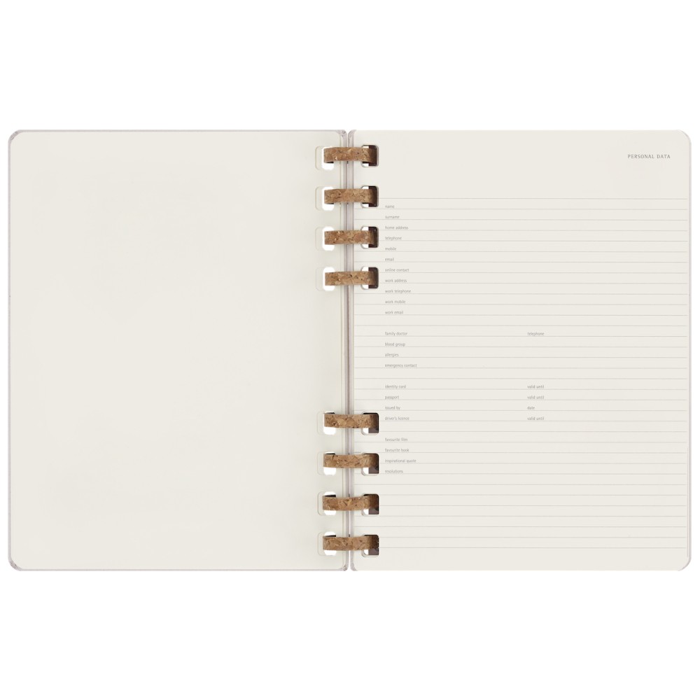 Щотижневик з місцем для дат великий, виноградний, Moleskine Spiral, DHUNDSPD2312MWH4 3