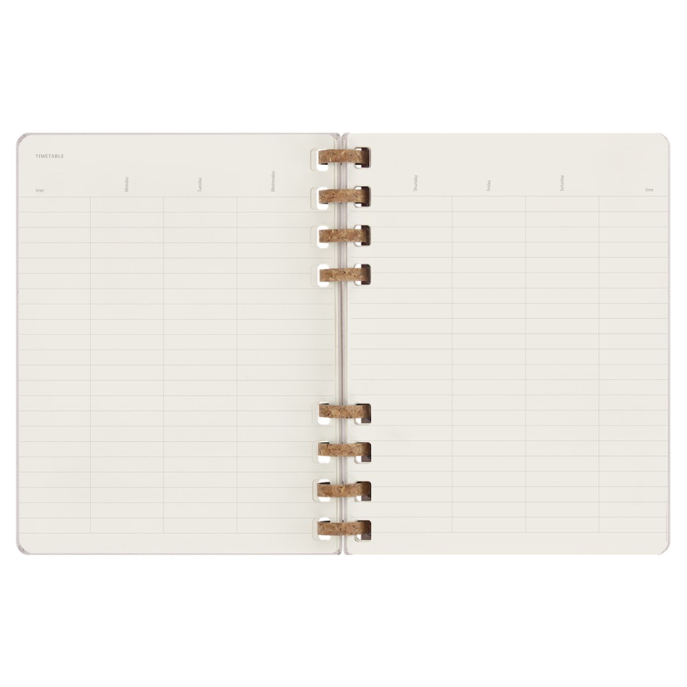 Щотижневик з місцем для дат великий, виноградний, Moleskine Spiral, DHUNDSPD2312MWH4 6