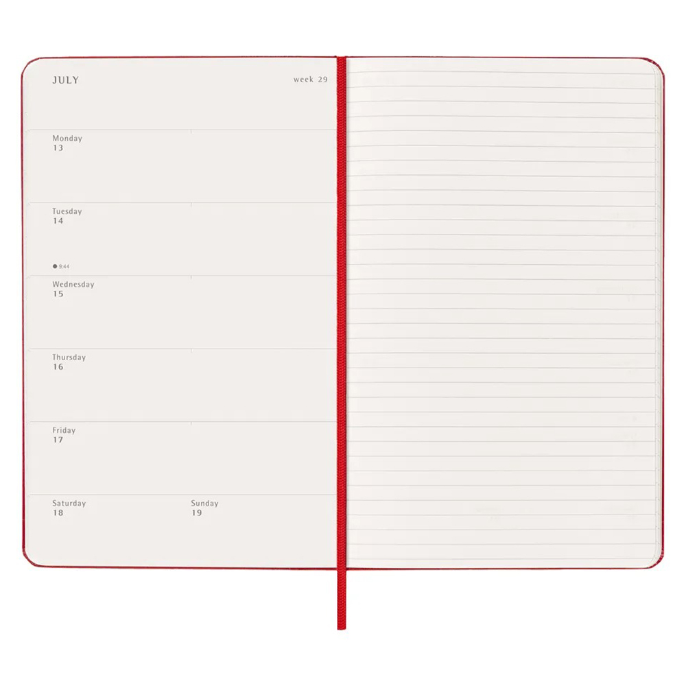 Щотижневик червоний, середній Moleskine 2026, DHF212WN3Y26 1