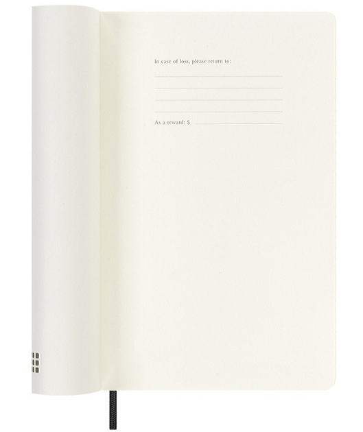 Щотижневик чорний м’який, середній  Moleskine 2026, DSB12WN3Y26 2