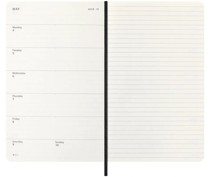 Щотижневик чорний м’який, середній  Moleskine 2026, DSB12WN3Y26 4