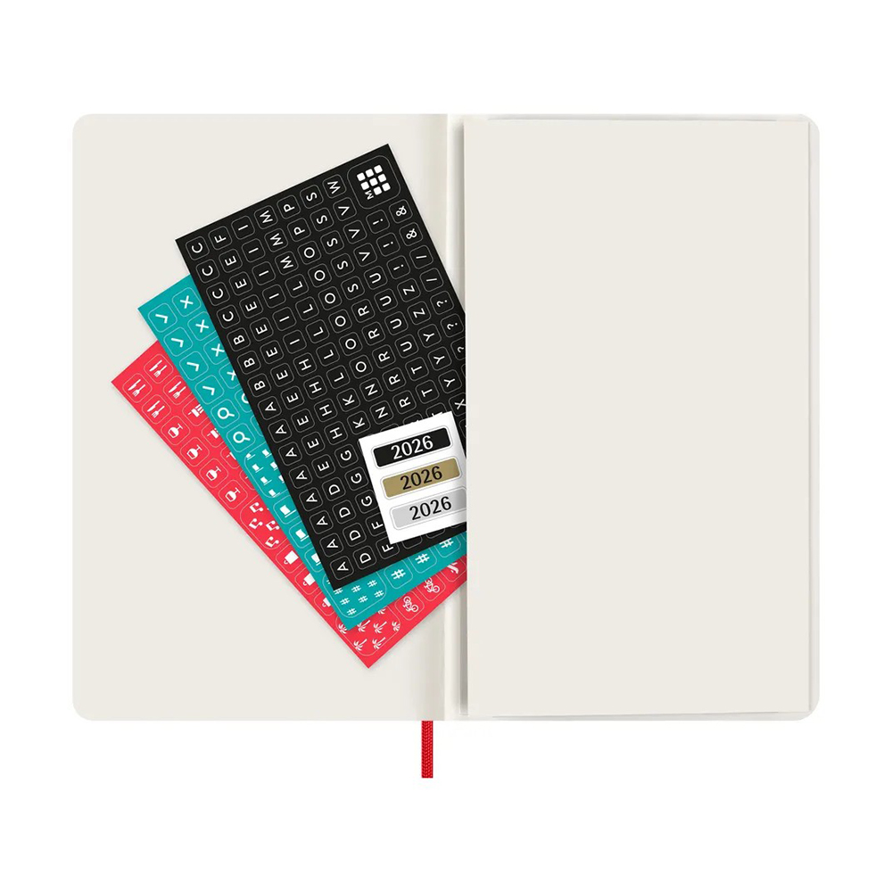 Щоденник червоний м’який, середній,Moleskine 2026, DSF212DC3Y26 3