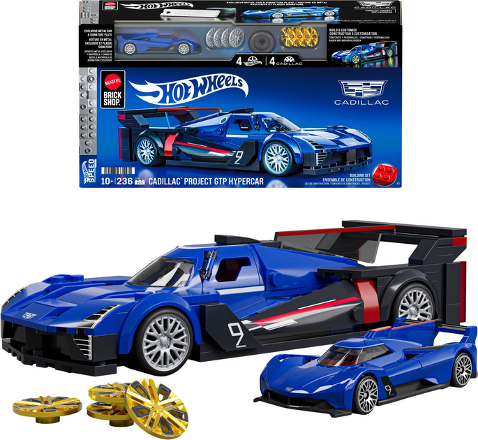 Коллекционная машинка-конструктор "Cadillac" серии "Speed" Mattel Brick Shop, JFR89