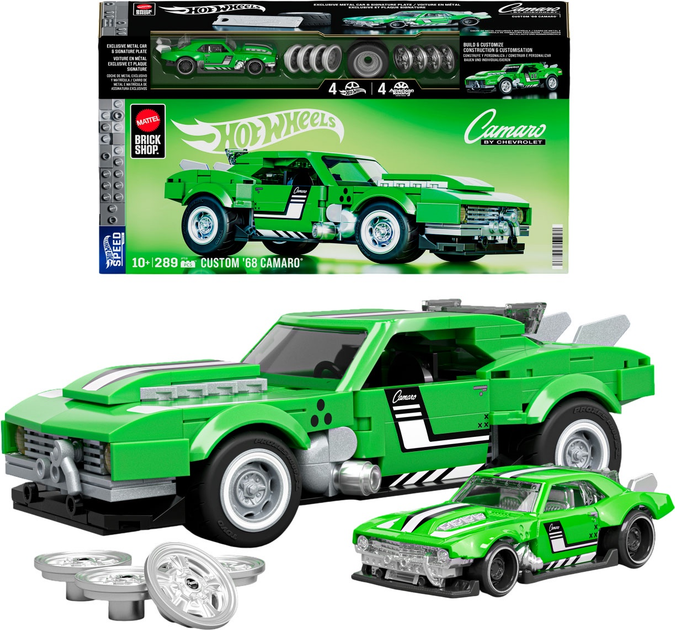 Коллекционная машинка-конструктор "Camaro" серии "Speed" Mattel Brick Shop, JFT16