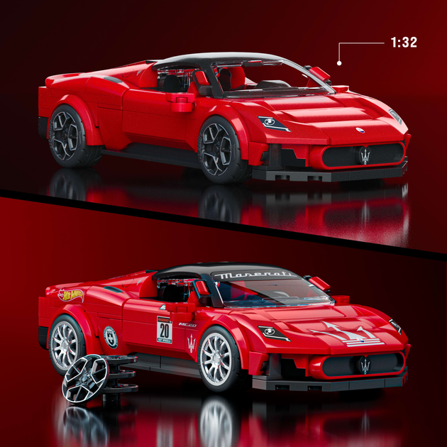 Коллекционная машинка-конструктор "Maserati" серии "Speed" Mattel Brick Shop, JFR90 1