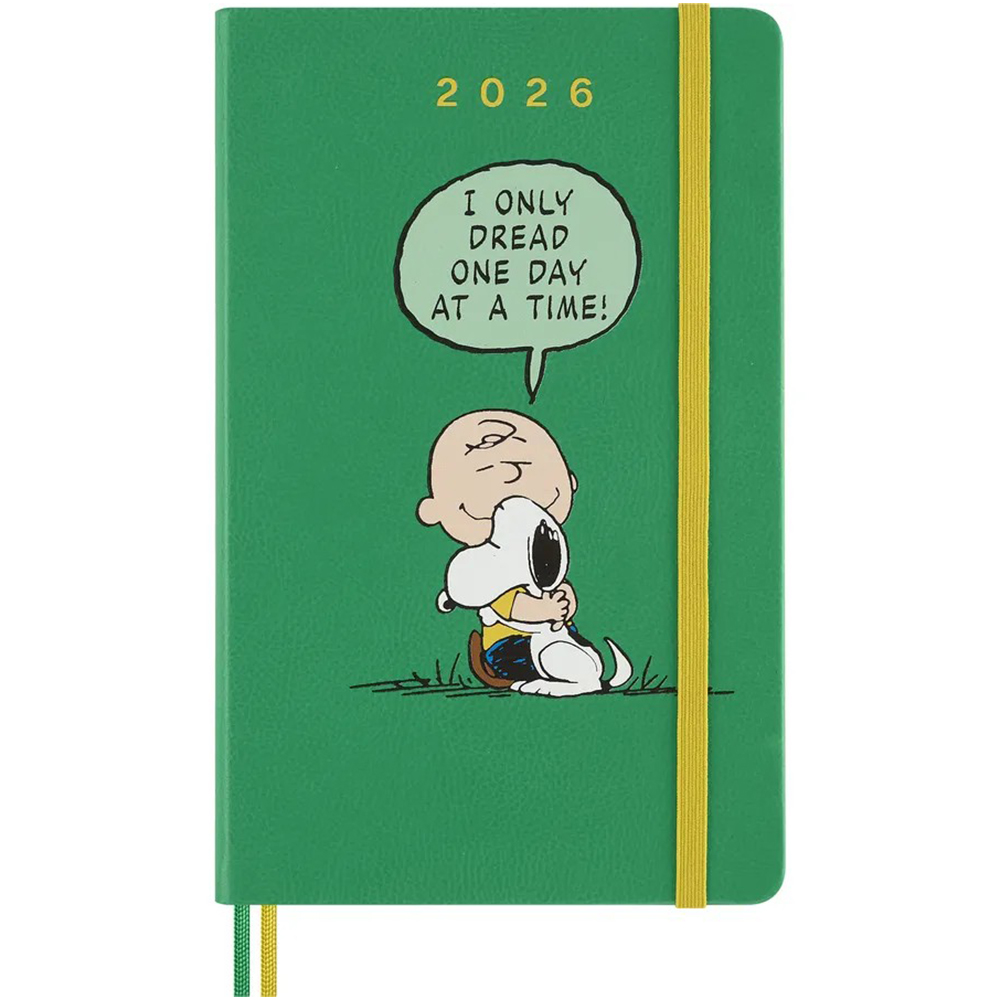 Щоденник зелений, середній  Moleskine 2026 Peanuts, DHPE12DC3Y26