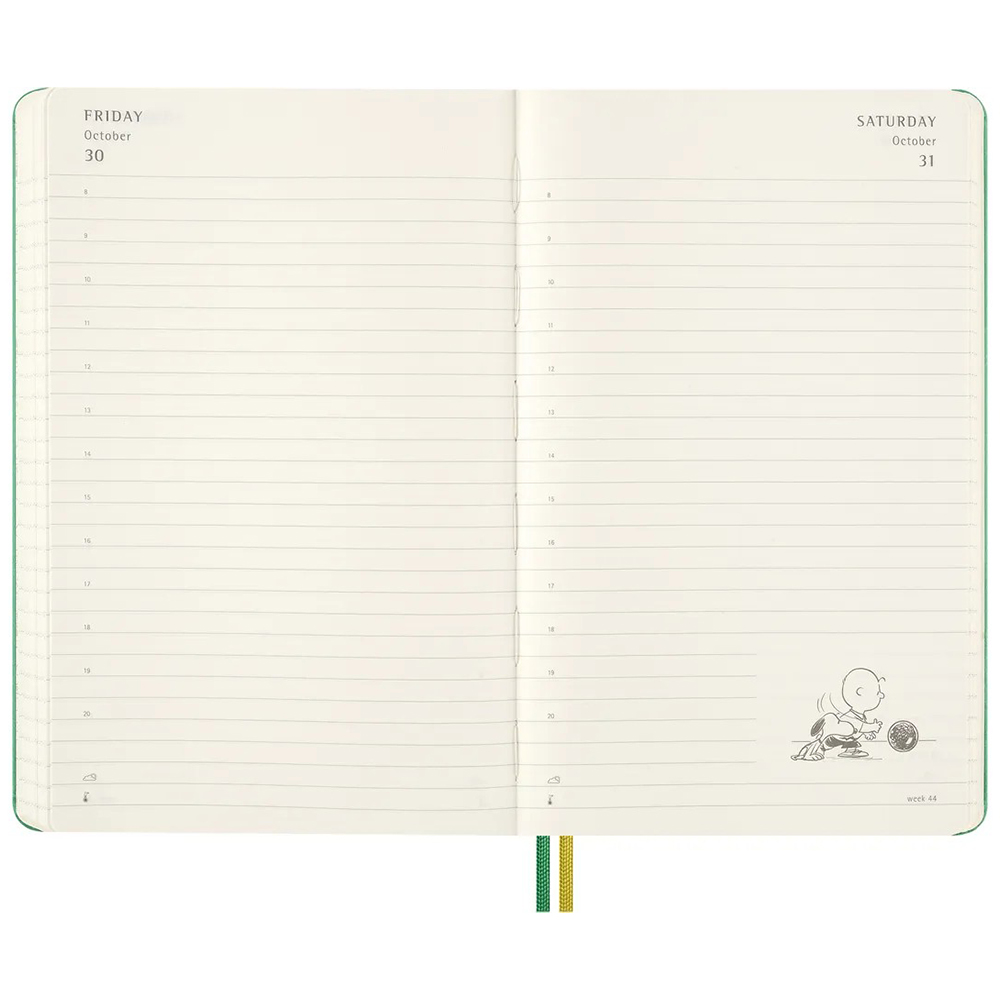 Щоденник зелений, середній  Moleskine 2026 Peanuts, DHPE12DC3Y26 1