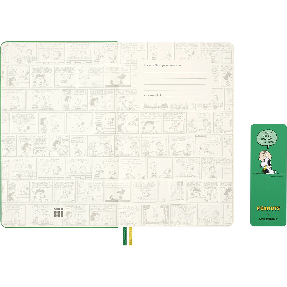 Щоденник зелений, середній  Moleskine 2026 Peanuts, DHPE12DC3Y26 2