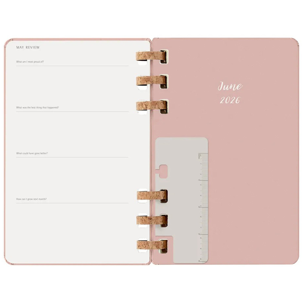 Щотижневик мигдальний, середній  Moleskine 2026 Spiral, DHSPP2912MWH3Y26 2