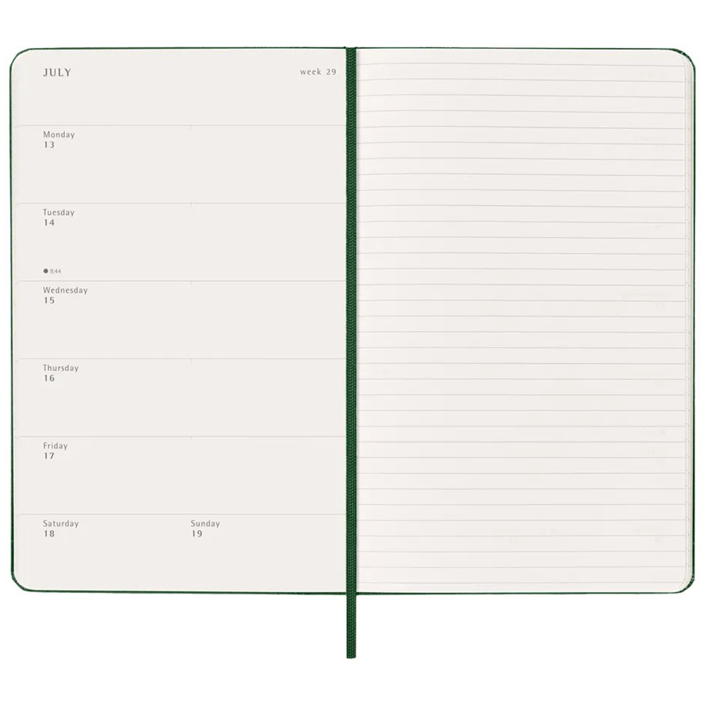 Щотижневик миртовий зелений, середній Moleskine 2026, DHK1512WN3Y26 1