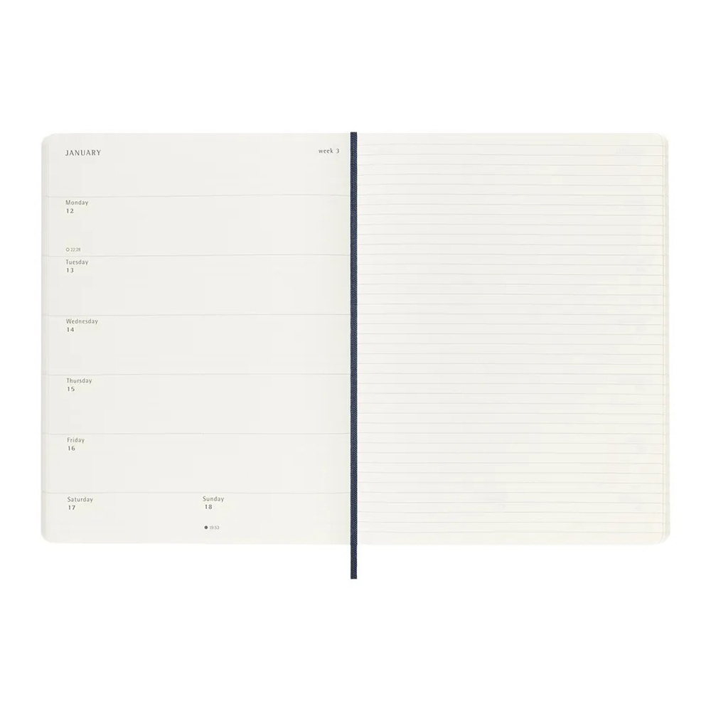 Щотижневик сапфір м’який Moleskine 2026, DSB2012WN4Y26 1