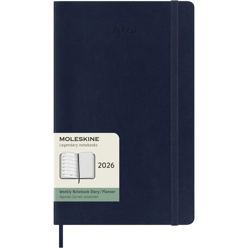 Щотижневик сапфір м’який, середній Moleskine 2026, DSB2012WN3Y26