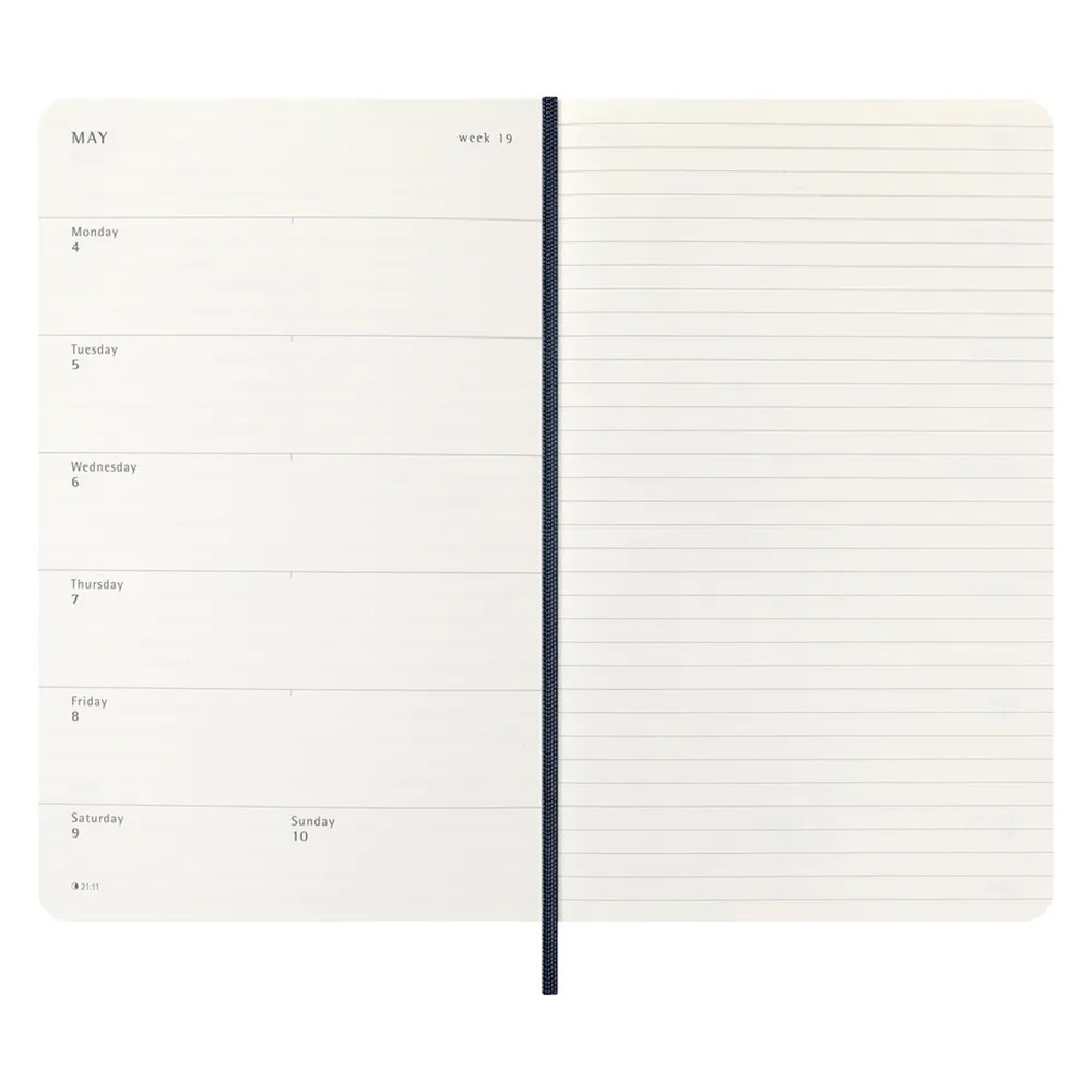 Щотижневик сапфір м’який, середній Moleskine 2026, DSB2012WN3Y26 1