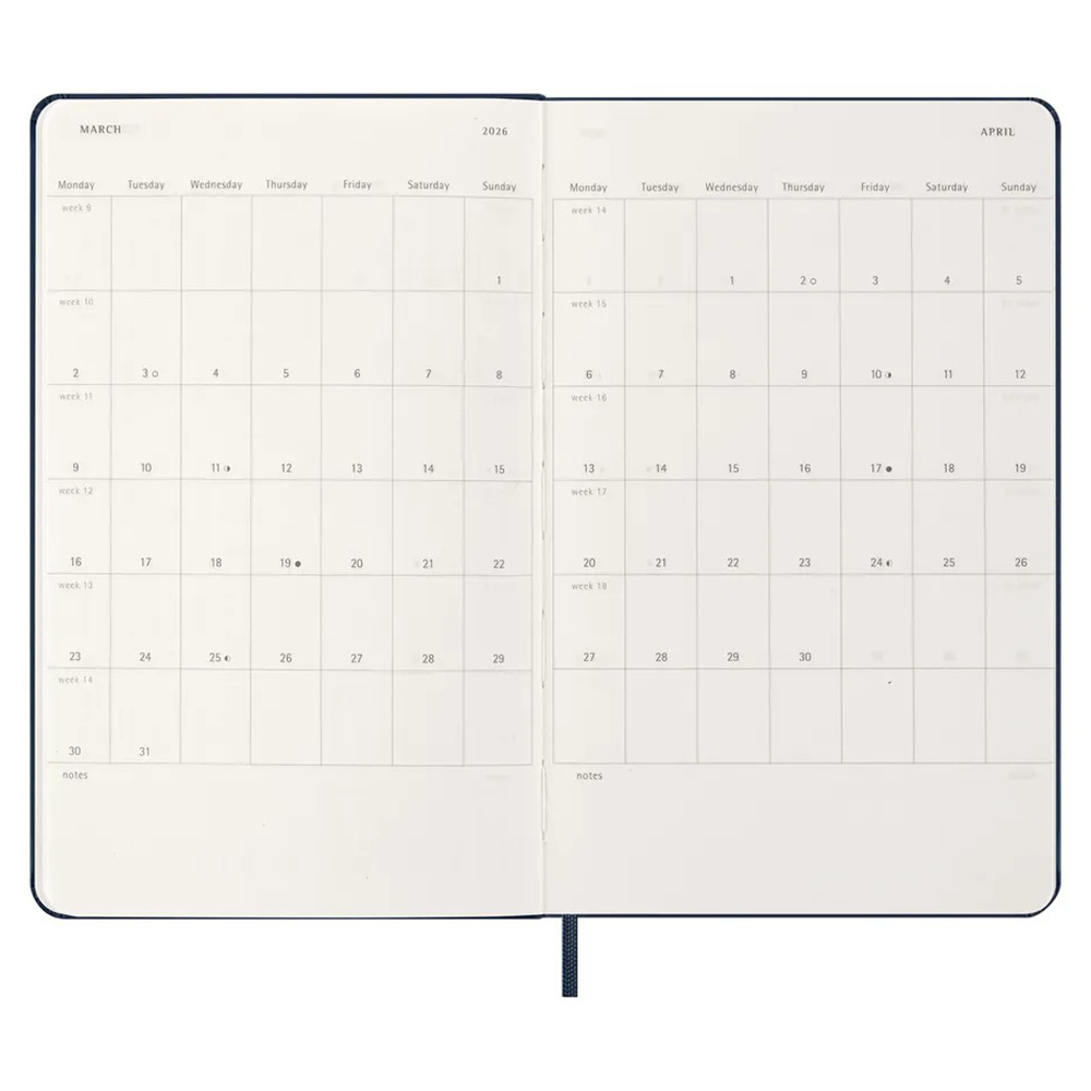 Щотижневик сапфір, середній Moleskine 2026, DHB2012WN3Y26 2