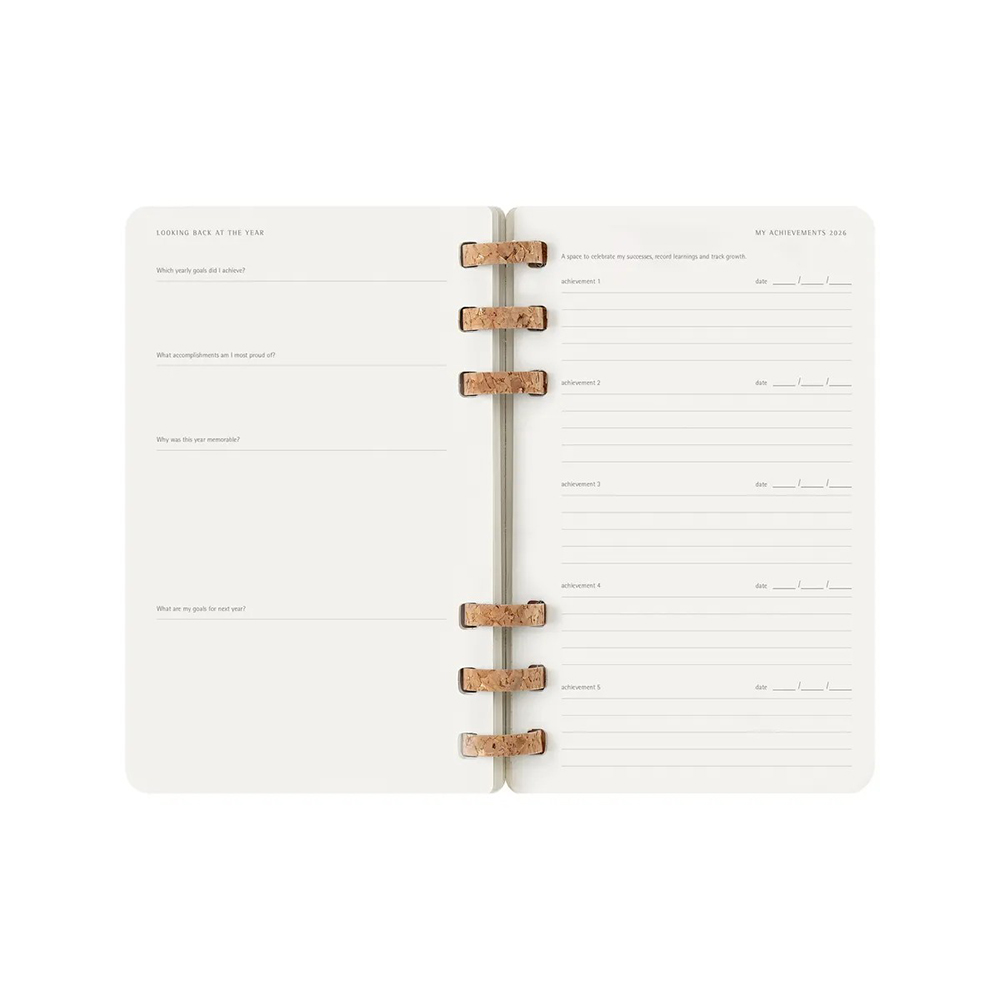 Щотижневик чорний м’який, середній Moleskine 2026 Spiral, DSSPB12MWH3Y26 3