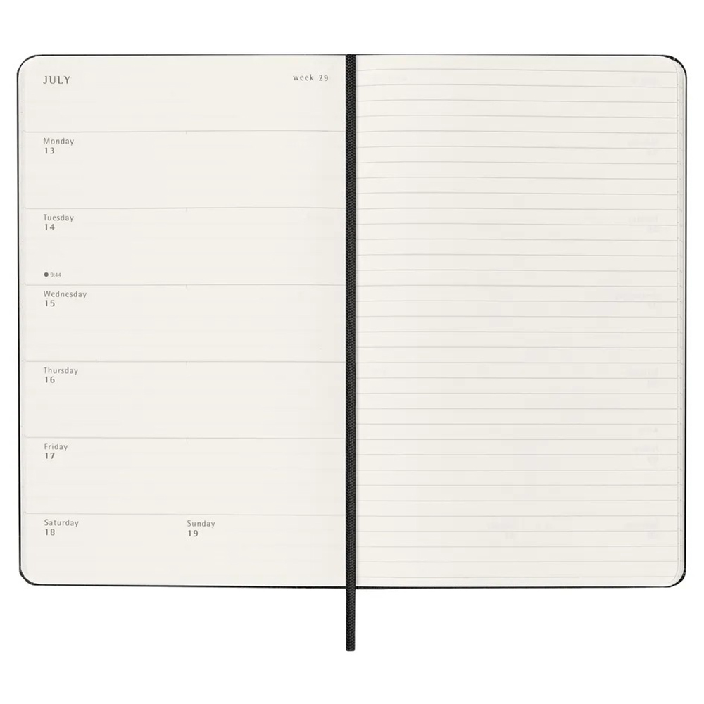 Щотижневик чорний, середній Moleskine 2026 Spiral, DHB12WN3Y26 1