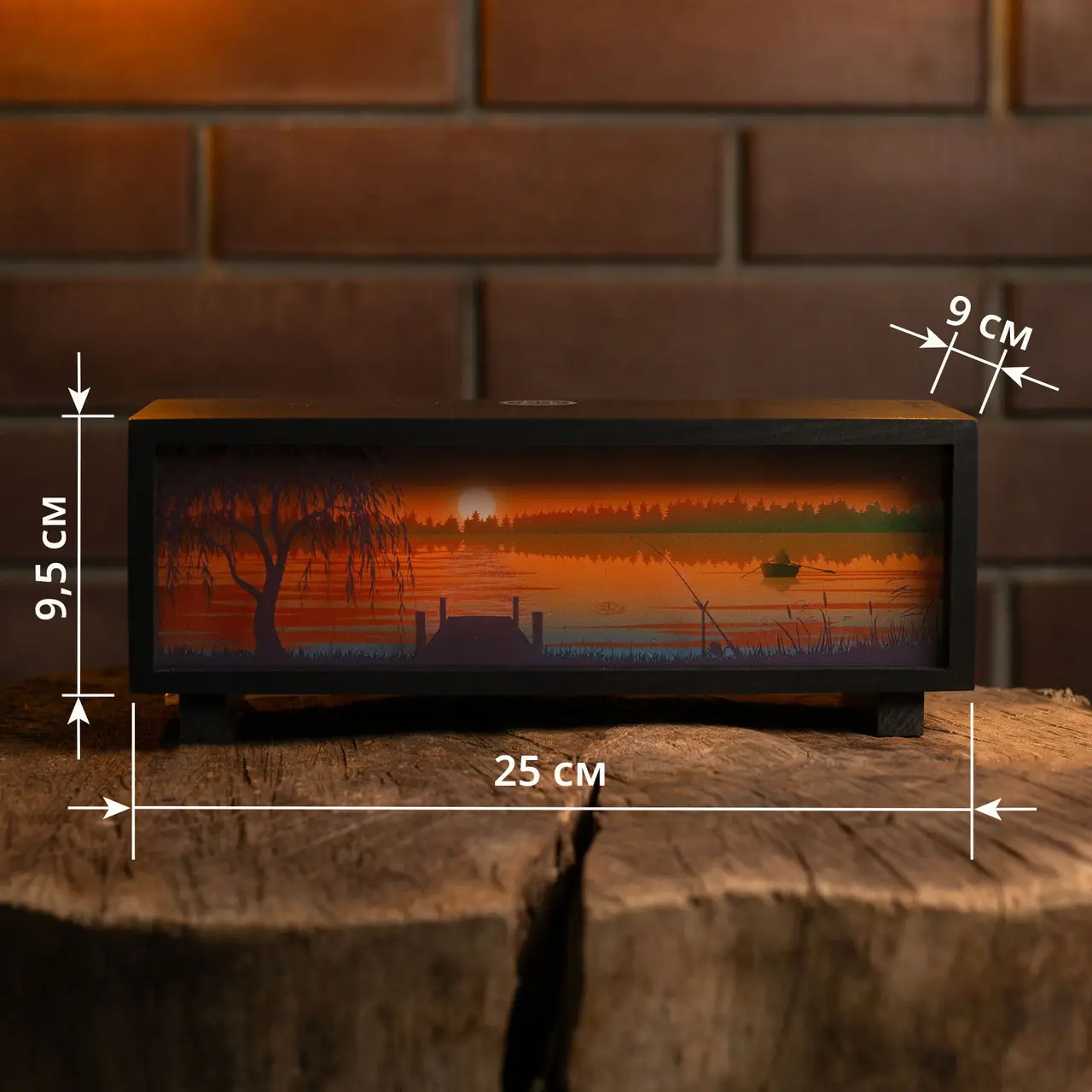 Ночник-панорама "Рыбалка", черный (LED, Аккумулятор, USB Type-C), npa1007 3
