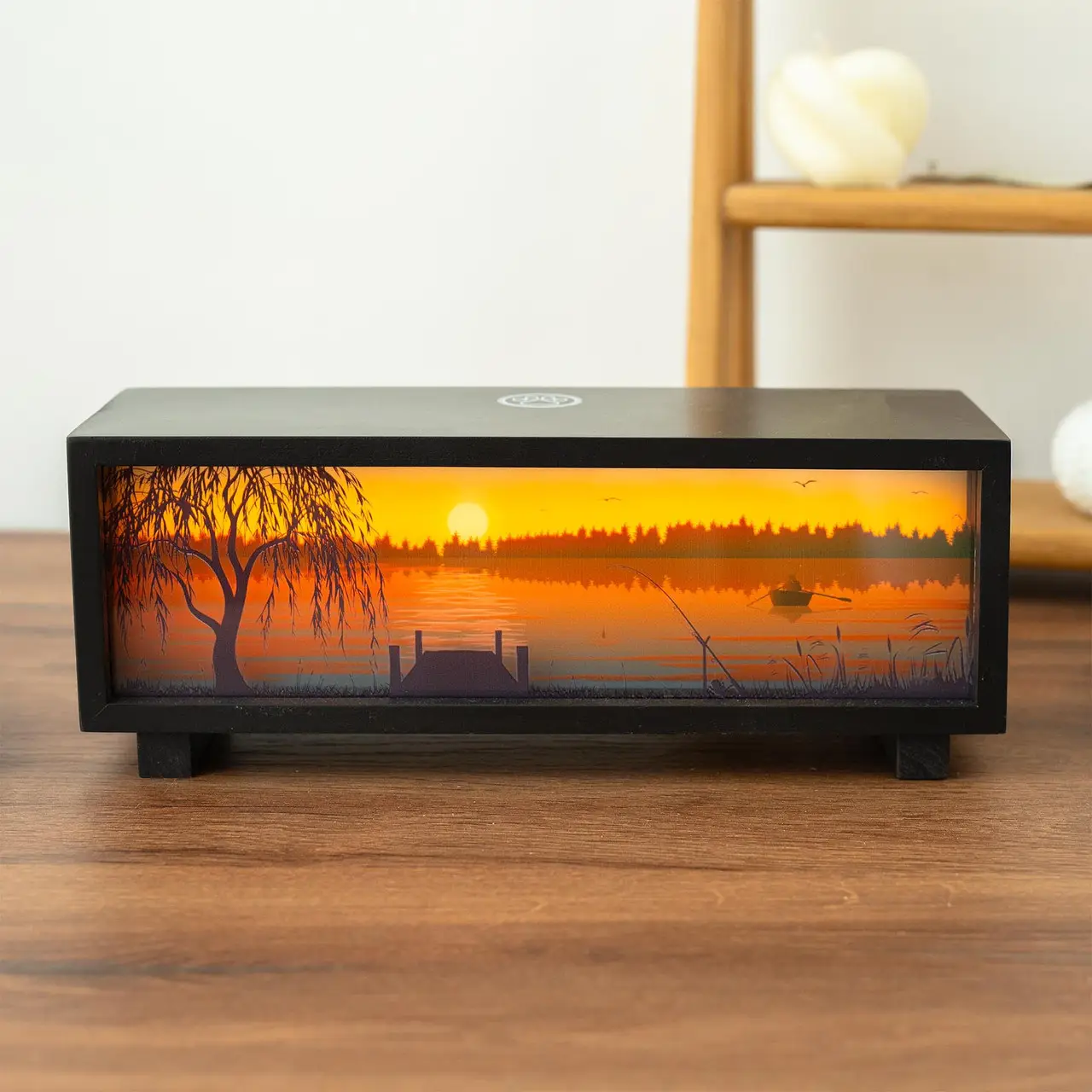 Ночник-панорама "Рыбалка", черный (LED, Аккумулятор, USB Type-C), npa1007 5