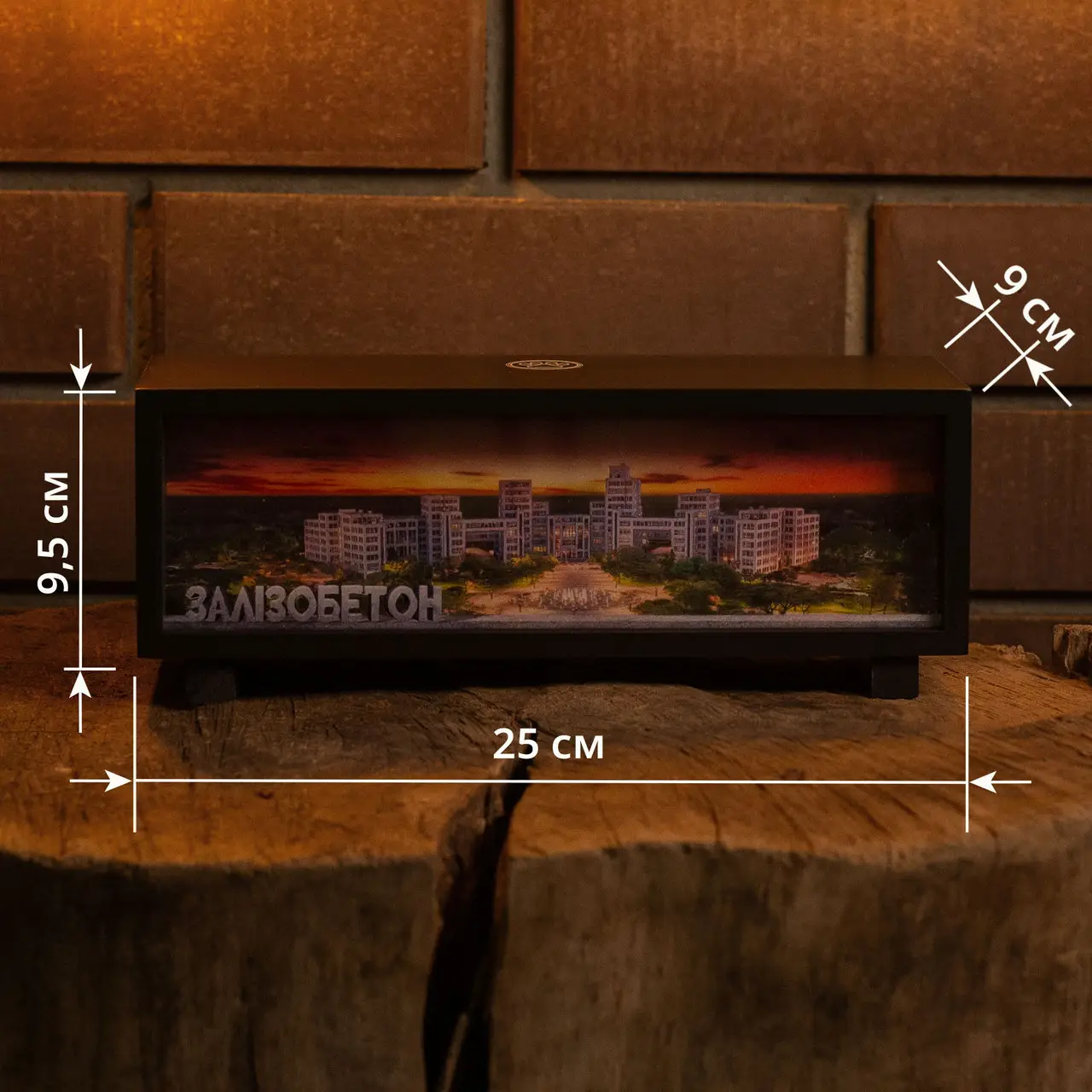 Ночник-панорама "Харьков - железобетон", черный (LED, Аккумулятор, USB Type-C), npa1011 4