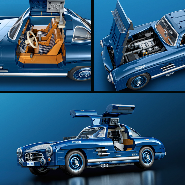 Премиум машинка-конструктор "Mercedez-Benz 300 SL" Mattel Brick Shop, HWW25 4