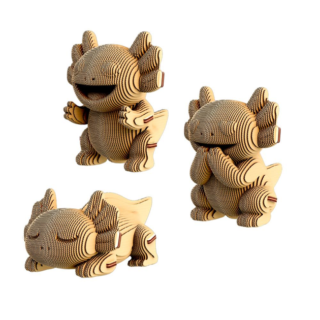 Картонний конструктор "Cartonic 3D Puzzle AXOLOTLS TRIO", CARTTRIOAXOL 2