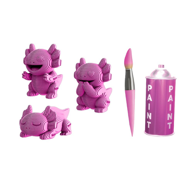 Картонний конструктор "Cartonic 3D Puzzle AXOLOTLS TRIO", CARTTRIOAXOL 13