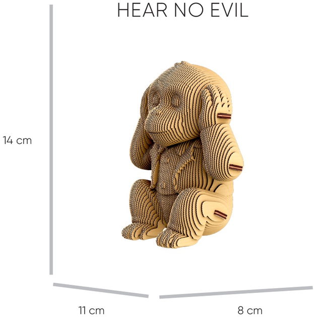 Картонний конструктор "Cartonic 3D Puzzle MONKEYS TRIO", CARTTRIOMONK 6