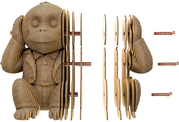 Картонний конструктор "Cartonic 3D Puzzle MONKEYS TRIO", CARTTRIOMONK 7